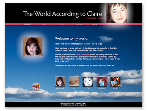 World According to Claire Website